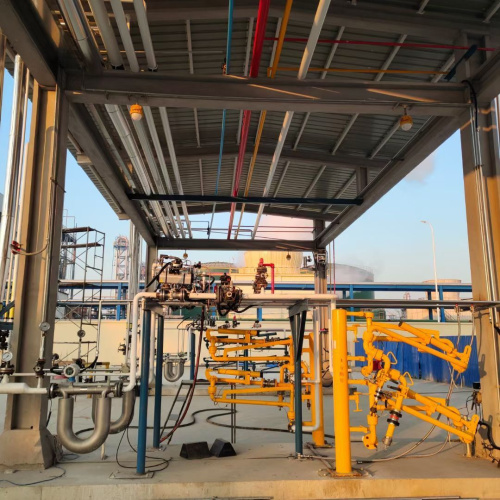 流體裝卸臂拉斷閥安裝在鶴管上的示意圖