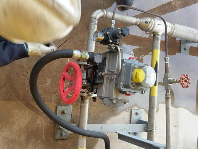 氣動切斷閥_氨站儲罐應(yīng)用實例