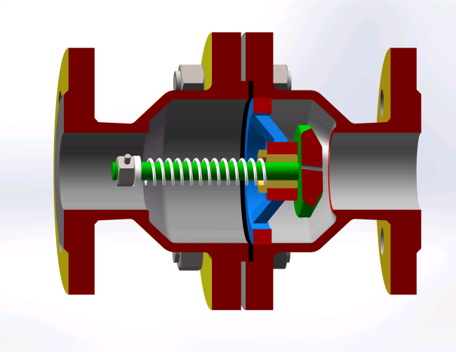 彈簧式限流閥結(jié)構(gòu)圖